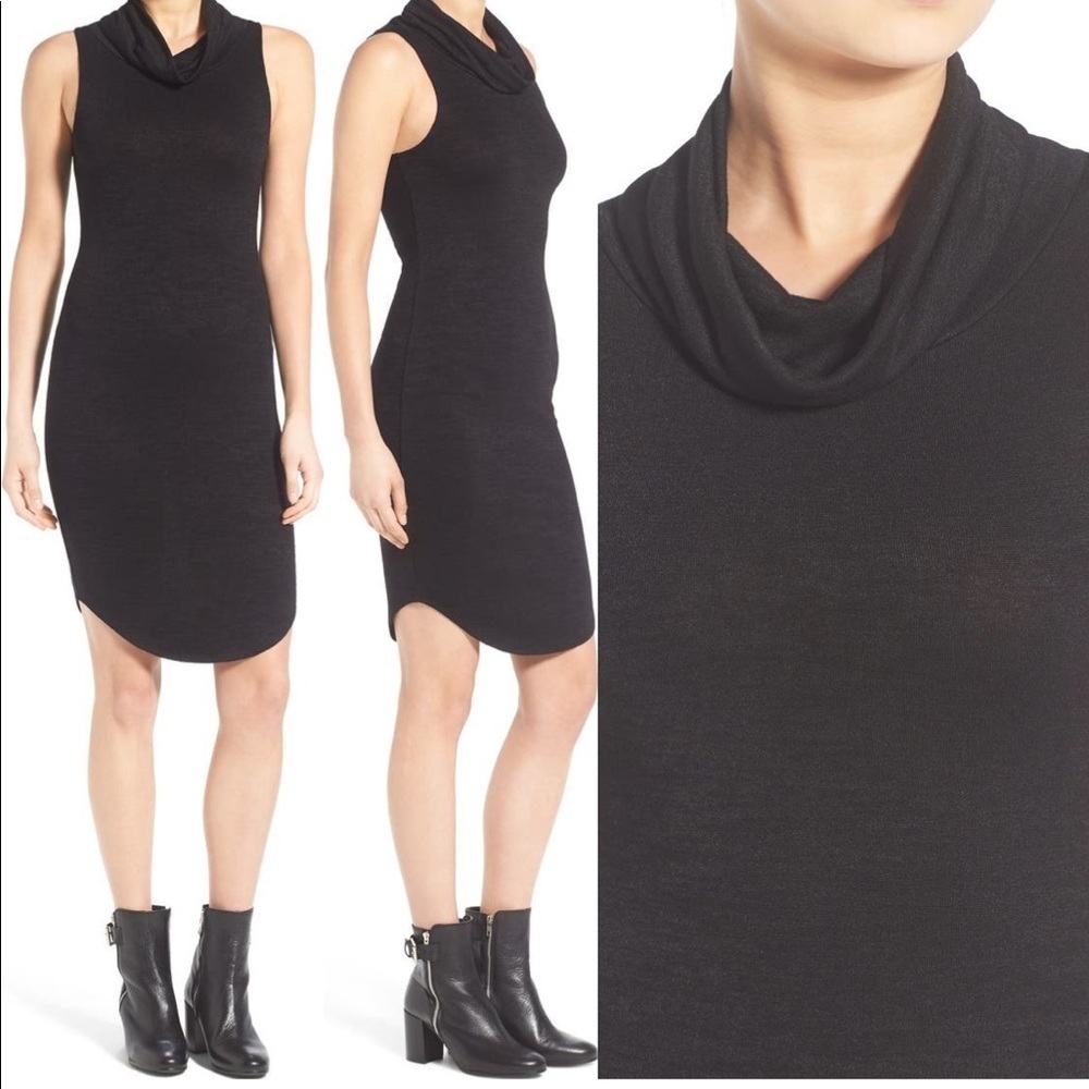 Leith cowl neck black sleeveless dress XS​​